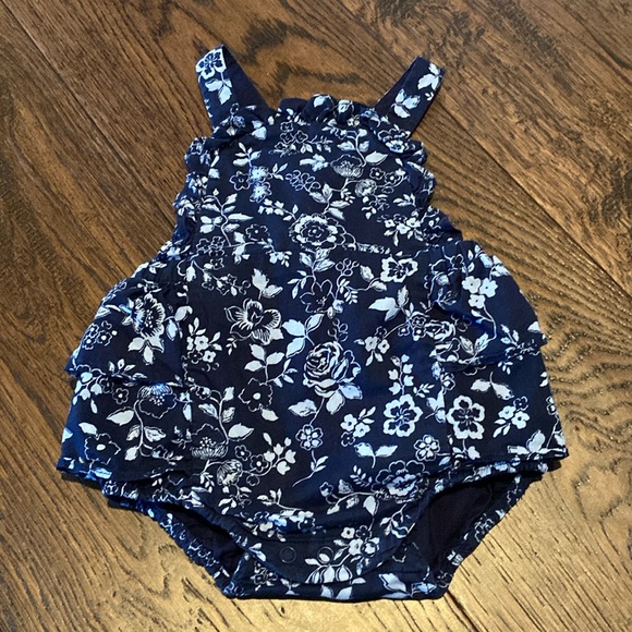 Janie and Jack Floral Romper - size 3-6 months - Picture 1 of 7